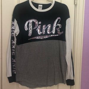 Long sleeve PINK Shirt With Sequens